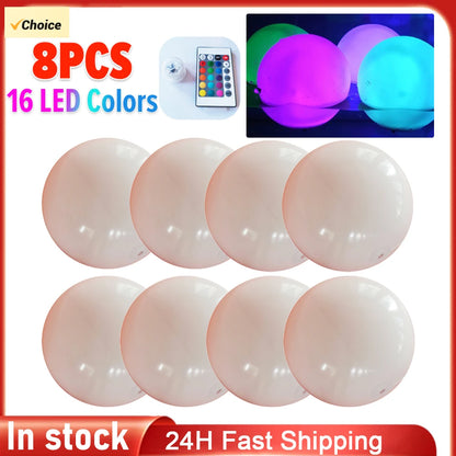 1-10PCS Floating Pool Lights with 16 Colors Waterproof Outdoor Swimming Underwater Pool Lights Ball for Swimming Pool Light