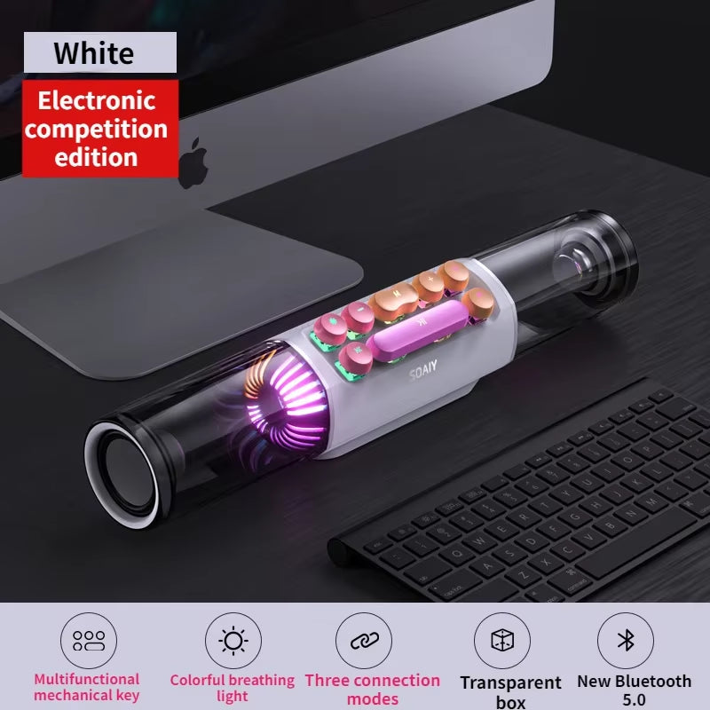 Bluetooth Speaker High-Power RGB Gaming Speaker Wireless Bass Column Subwoofer 3D Surround Soundbar Computer Speaker