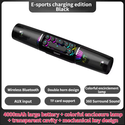 Bluetooth Speaker High-Power RGB Gaming Speaker Wireless Bass Column Subwoofer 3D Surround Soundbar Computer Speaker