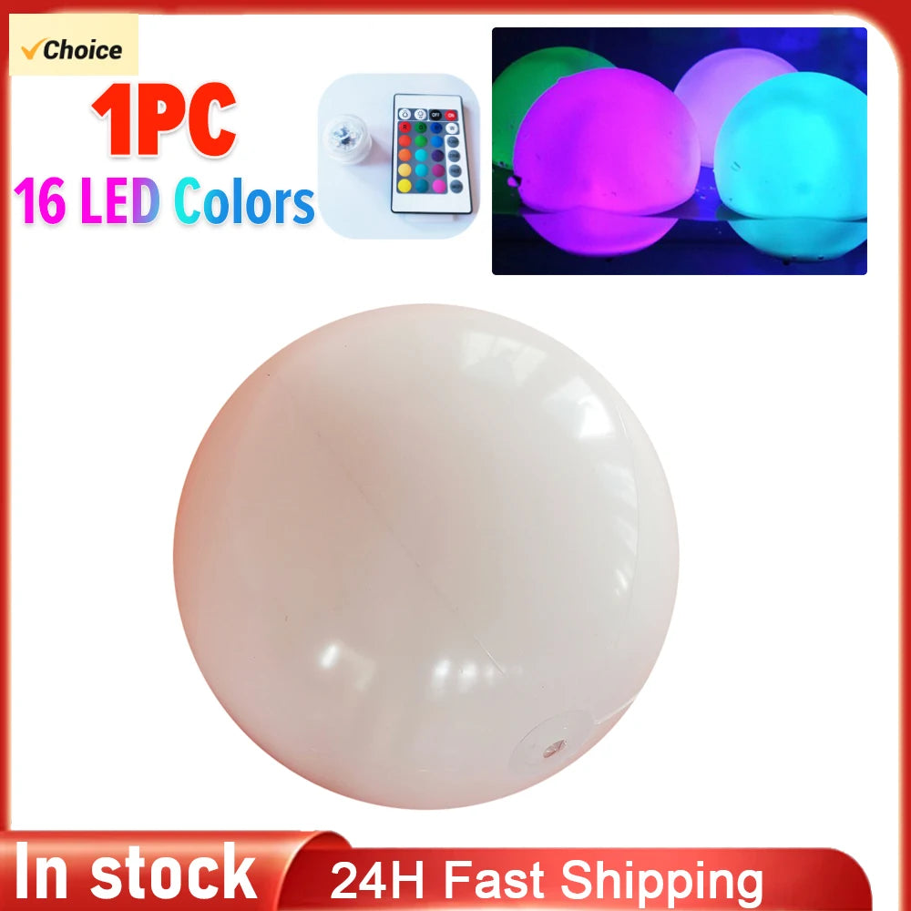 1-10PCS Floating Pool Lights with 16 Colors Waterproof Outdoor Swimming Underwater Pool Lights Ball for Swimming Pool Light