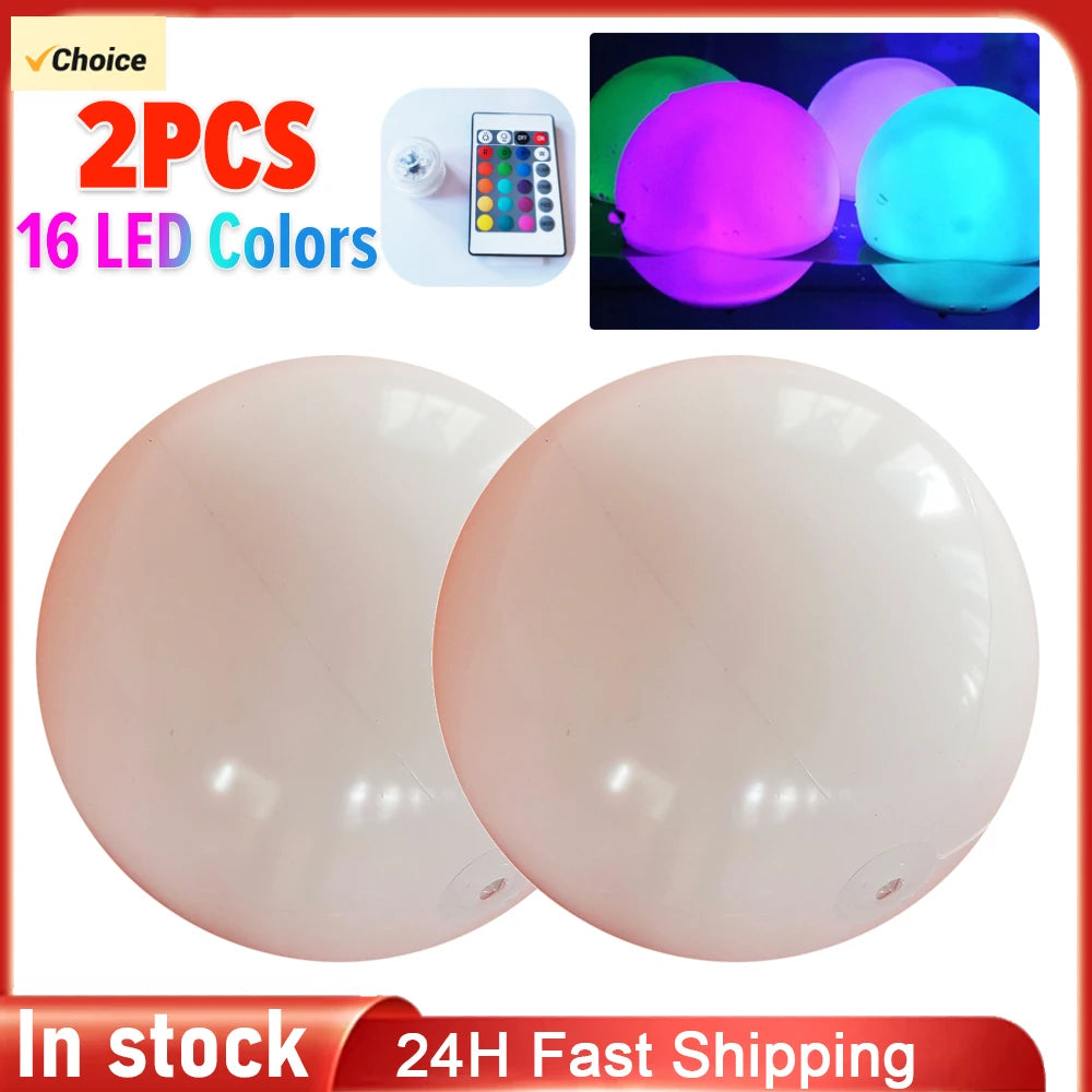 1-10PCS Floating Pool Lights with 16 Colors Waterproof Outdoor Swimming Underwater Pool Lights Ball for Swimming Pool Light