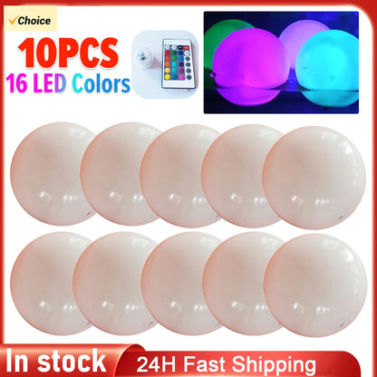 1-10PCS Floating Pool Lights with 16 Colors Waterproof Outdoor Swimming Underwater Pool Lights Ball for Swimming Pool Light